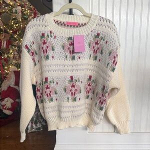 Cozy Floral Knit Sweater